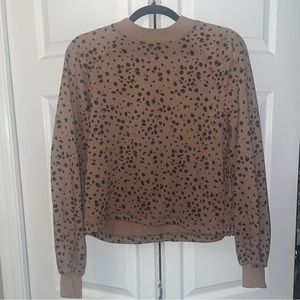 Abercrombie cheetah mock-neck sweatshirt